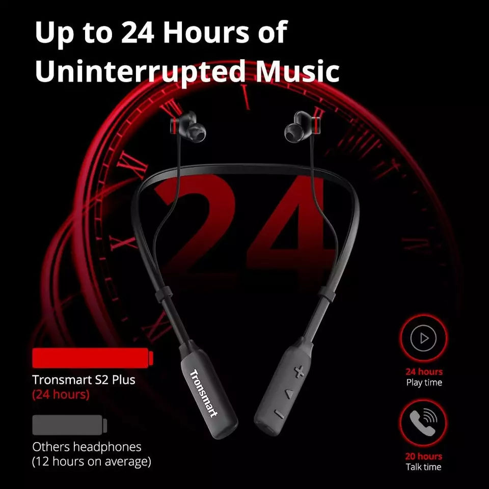 Thumbnail: Tronsmart Encore S2 Plus Bluetooth 5.0 Neckband  Headphones