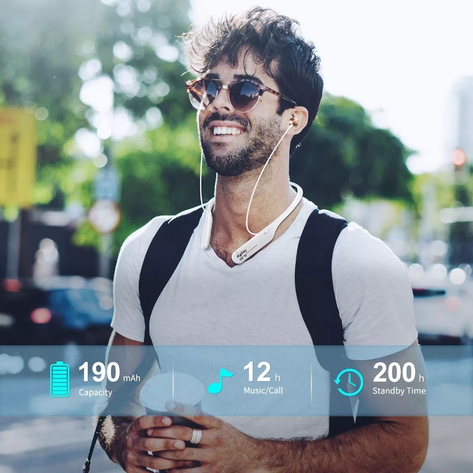 Thumbnail: DyPlay Active Noise Cancelling Headphones Wireless Neckband Headsets