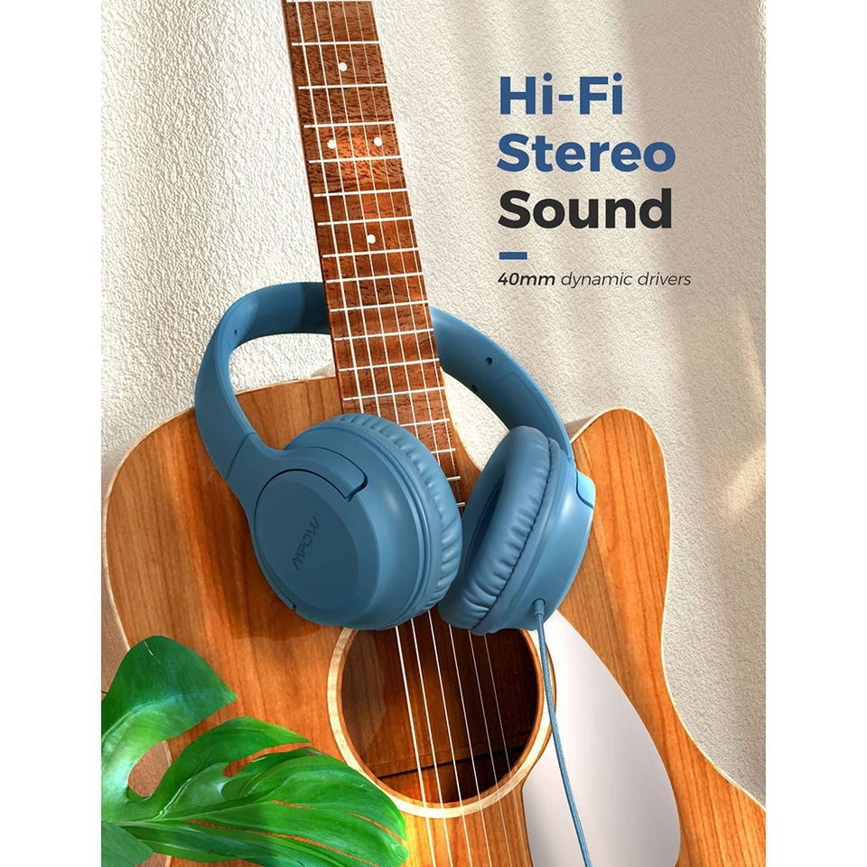 Thumbnail: Mpow CHE2 Kids Headphones 3.5mm Wired Headset with Volume Limit Soft Earmuffs Fo