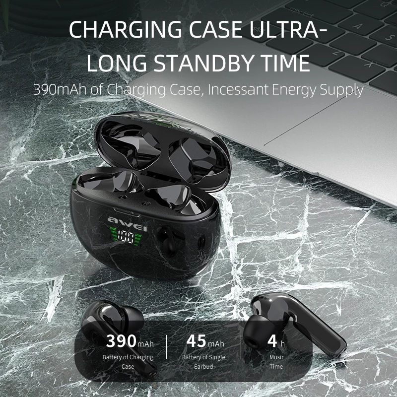 Thumbnail: AWEI T15P TWS Earbuds Bluetooth Headphones Wireless