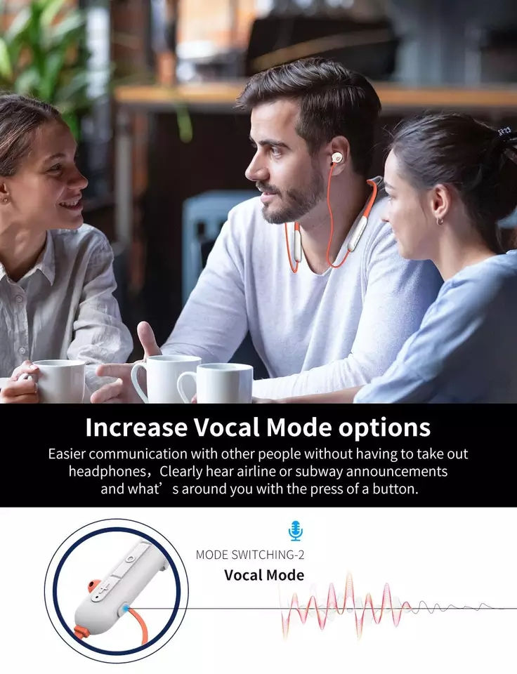 Thumbnail: Dyplay Acitive Noise Cancelling Wireless Neckband Bluetooth Earphones