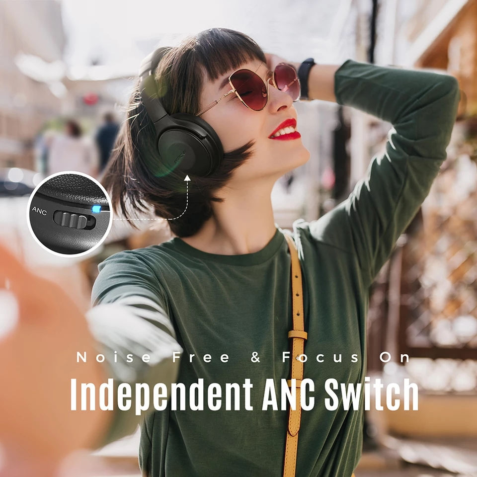 Thumbnail: Mpow H17 Wireless Headphones Active Noise Cancelling Bluetooth Headset