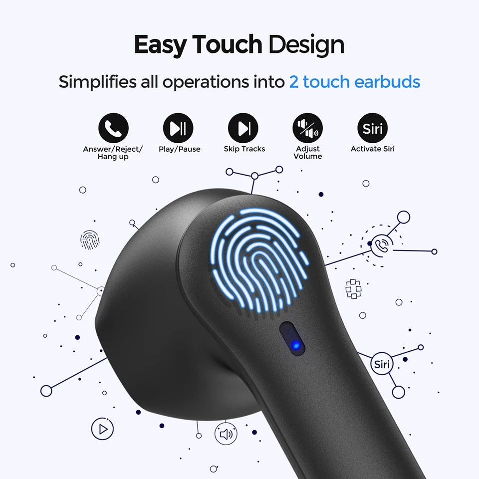Thumbnail: Mpow MX1 True Wireless Earbuds with 4 Mics Bluetooth TWS Sports Earphones IPX8 W