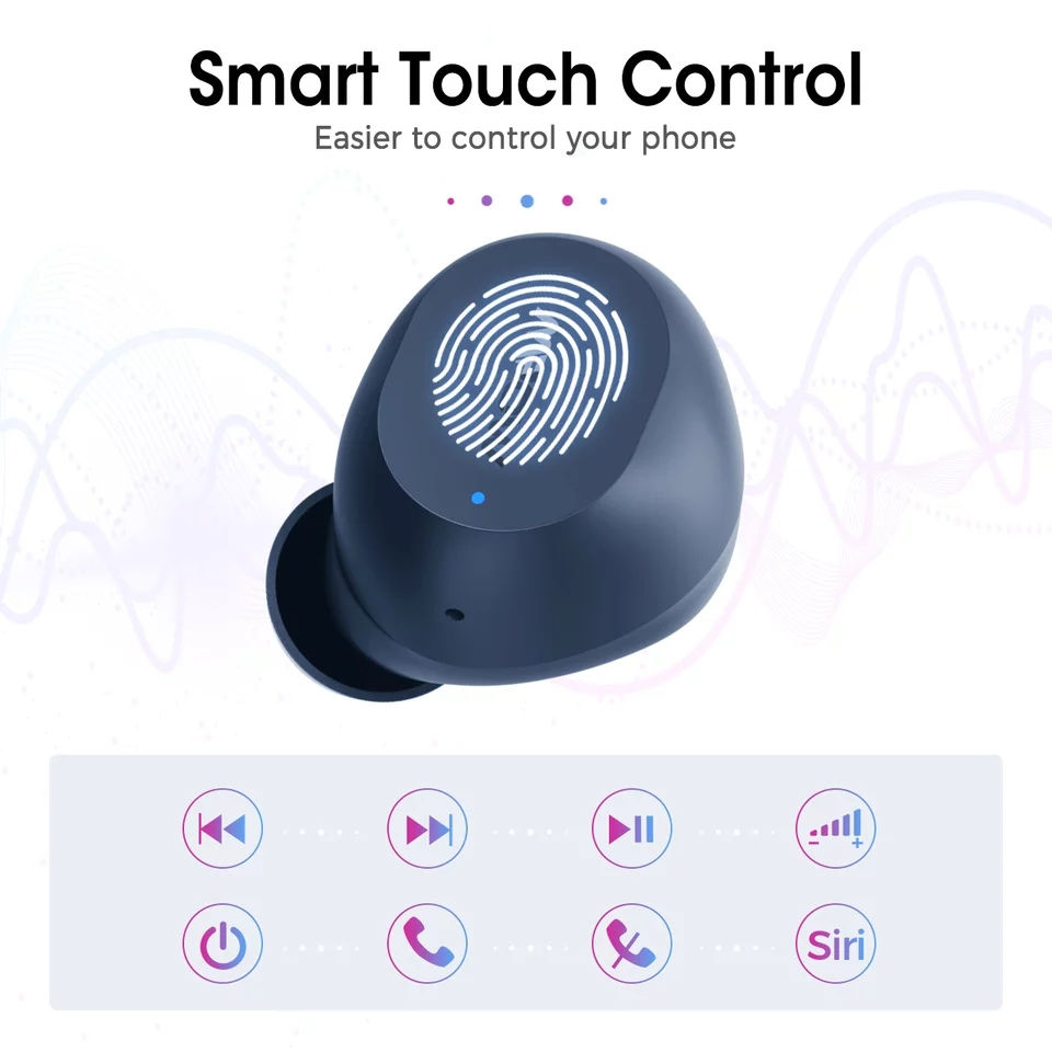 Thumbnail: Mpow M12 True Wireless Earbuds Bluetooth 5.0 TWS Earphones with Deep Bass 25H Pl