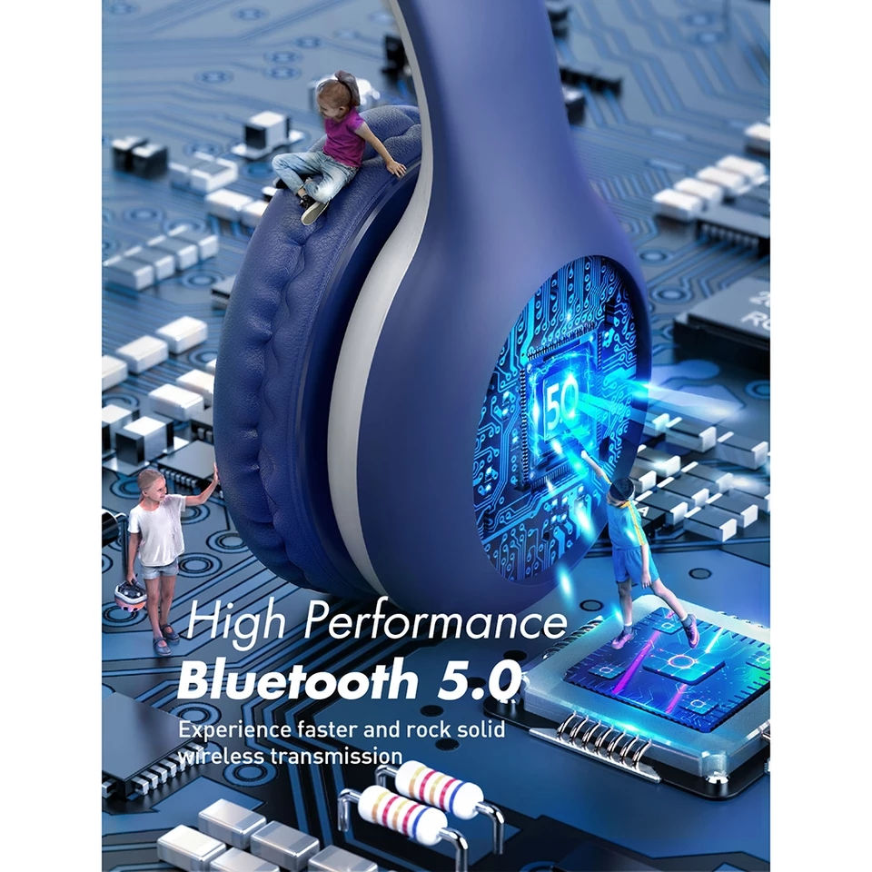 Thumbnail: Mpow CH6 Plus Bluetooth Kids Headphones V5.0 Wireless Headset 95dB Limited With