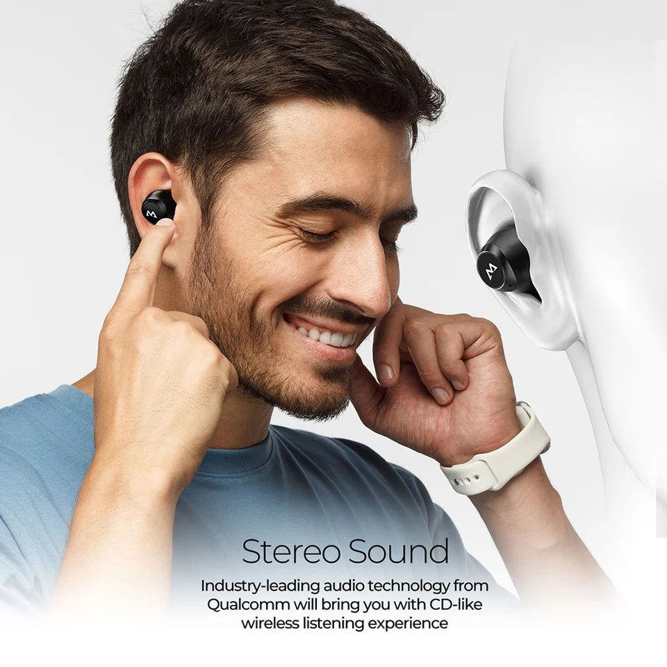 Thumbnail: Mpow M20 Bluetooth Wireless Headphone with 106H Playtime Aptx TWS Earphones Nois