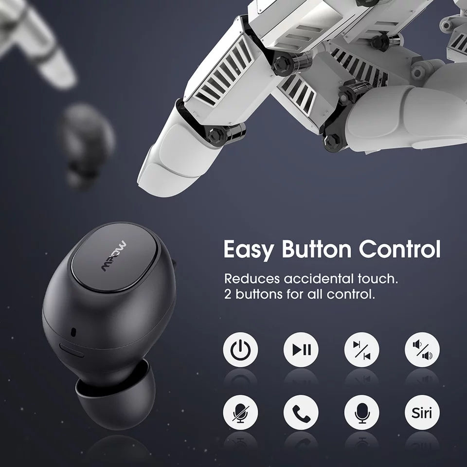 Thumbnail: Mpow MDots Wireless Earphones Bluetooth 5.0 True Wireless Earbuds with Punchy Ba