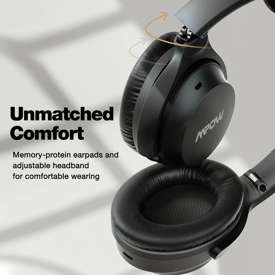Thumbnail: Mpow H12 IPO Active Noise Cancelling Headphones 40h Playtime CVC 8.0 Mic Bluetoo