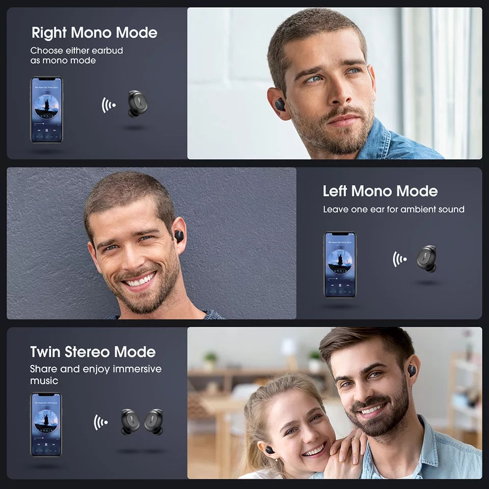 Thumbnail: Mpow MDots Wireless Earphones Bluetooth 5.0 True Wireless Earbuds with Punchy Ba