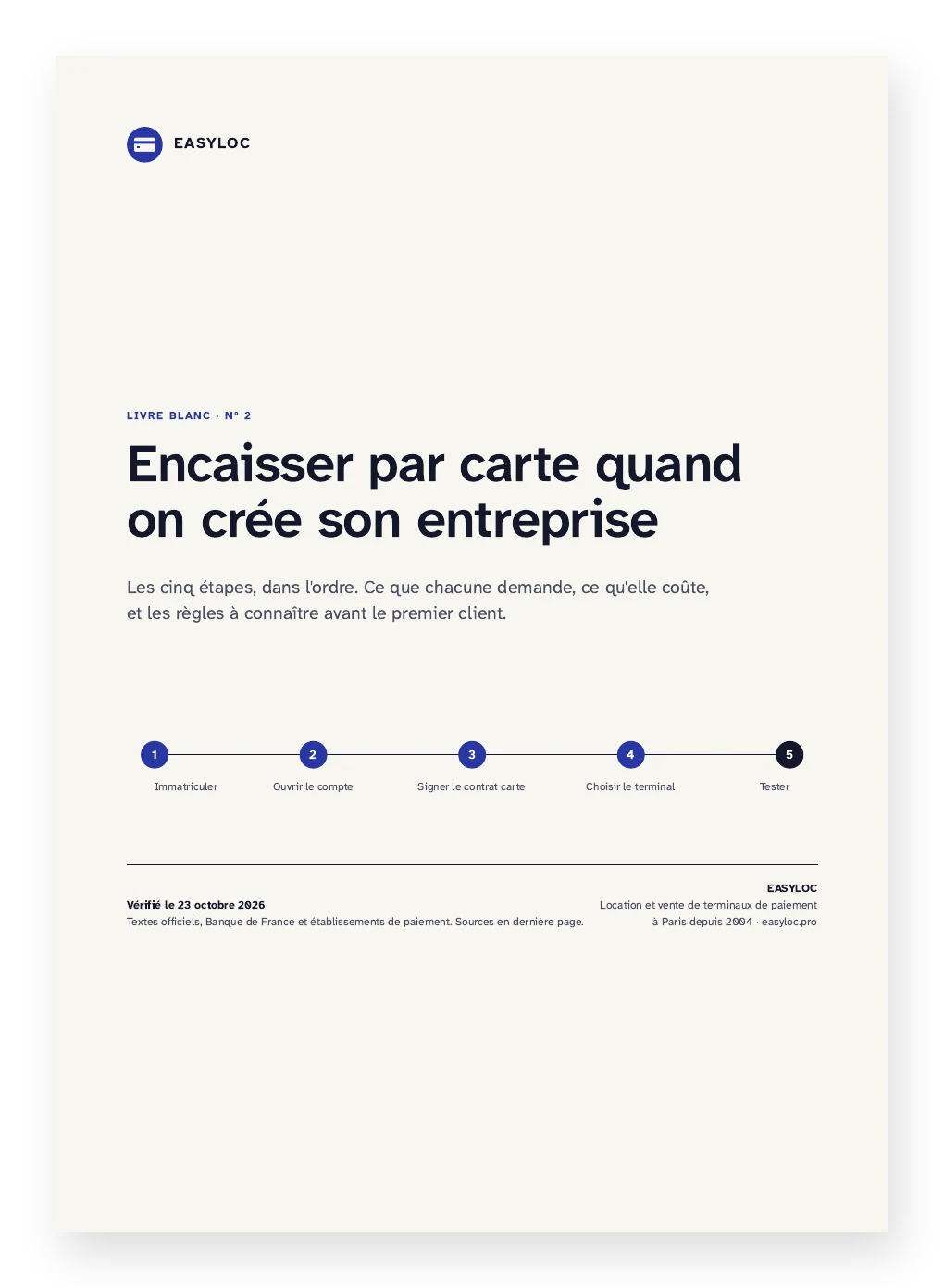 Couverture du guide « Encaisser par carte quand on crée son entreprise »