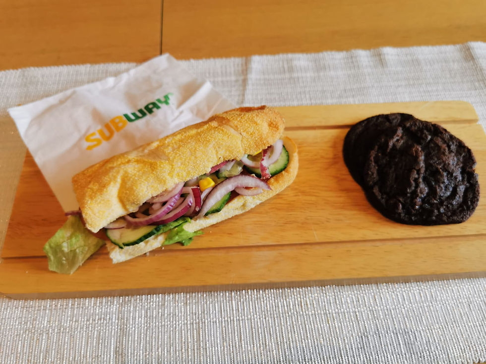 Subway TLC sandwich with vegan cookie