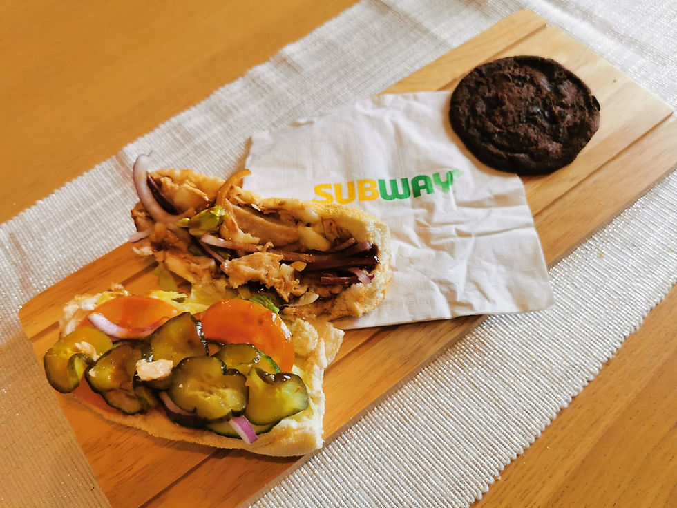 Subway's vegan T.L.C sandwich opened up