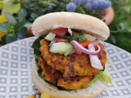 Vegan Indian-style burger