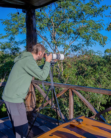 Guest doing some bird photography at bird tower