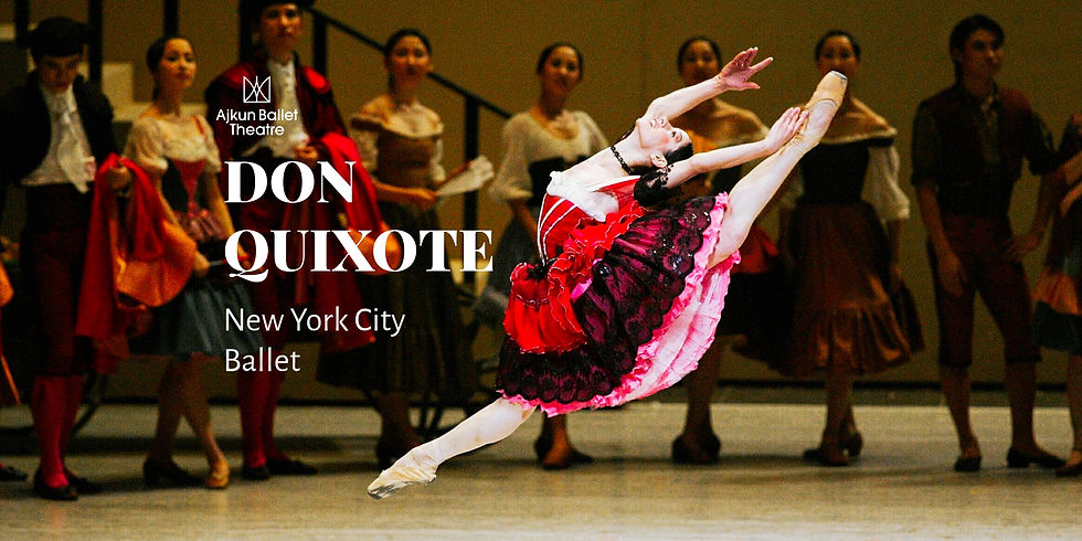 Don Quixote ballet NYC performance by Ajkun Ballet Theatre on the Upper East Side featuring dancers in a vibrant Spanish-style scene