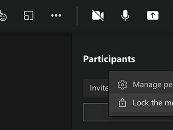 Lock a meeting from additional joins