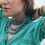 Miniatura: COLLAR NUDO SEDA VERDE 