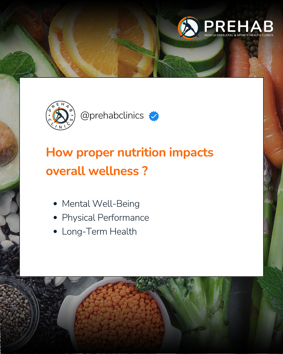 How proper nutrition impacts overall wellness
