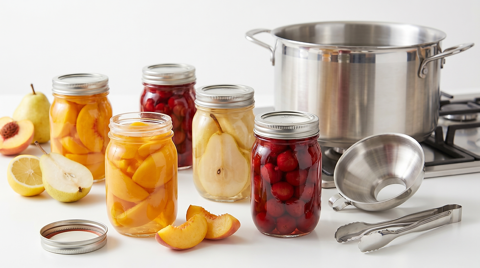 Conservar fruta en almíbar