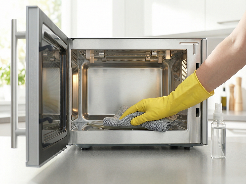 Limpiar un microondas