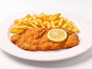 Schnitzel de cerdo en freidora de aire