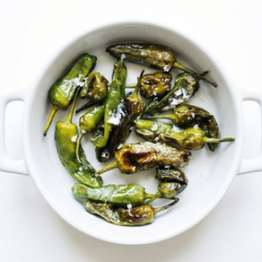 Pimientos de Padrón (realmente Herbón) en olla GM