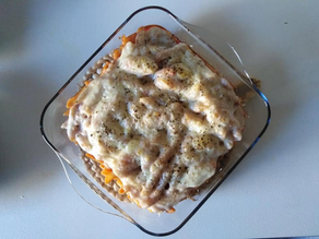 Macarrones con zorza con queso en robot de cocina y freidora de aire