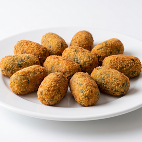 Croquetas de espinacas y gambas