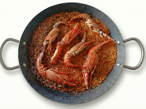 Arroz con mini langostas