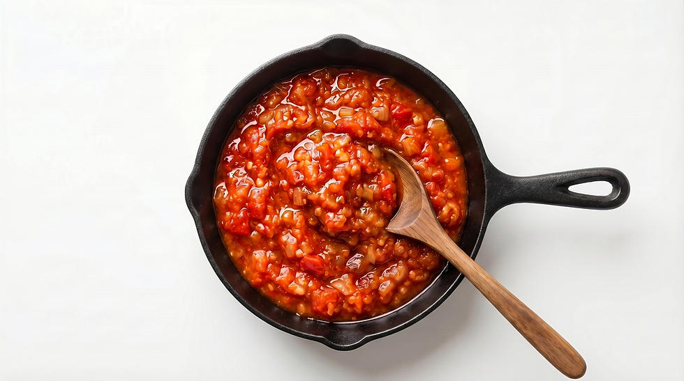 Sofrito de tomate y cebolla