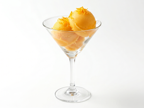 Sorbete de naranja en robot de cocina
