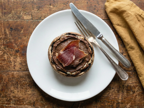 Portobello gigante relleno en robot de cocina