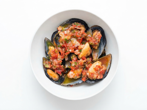 Mejillones a la vinagreta de sidra