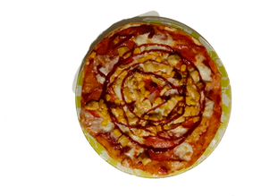 Pizza de barbacoa en la granja en Cecofry