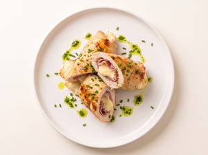 Rollitos de pechuga de pavo y mozzarella