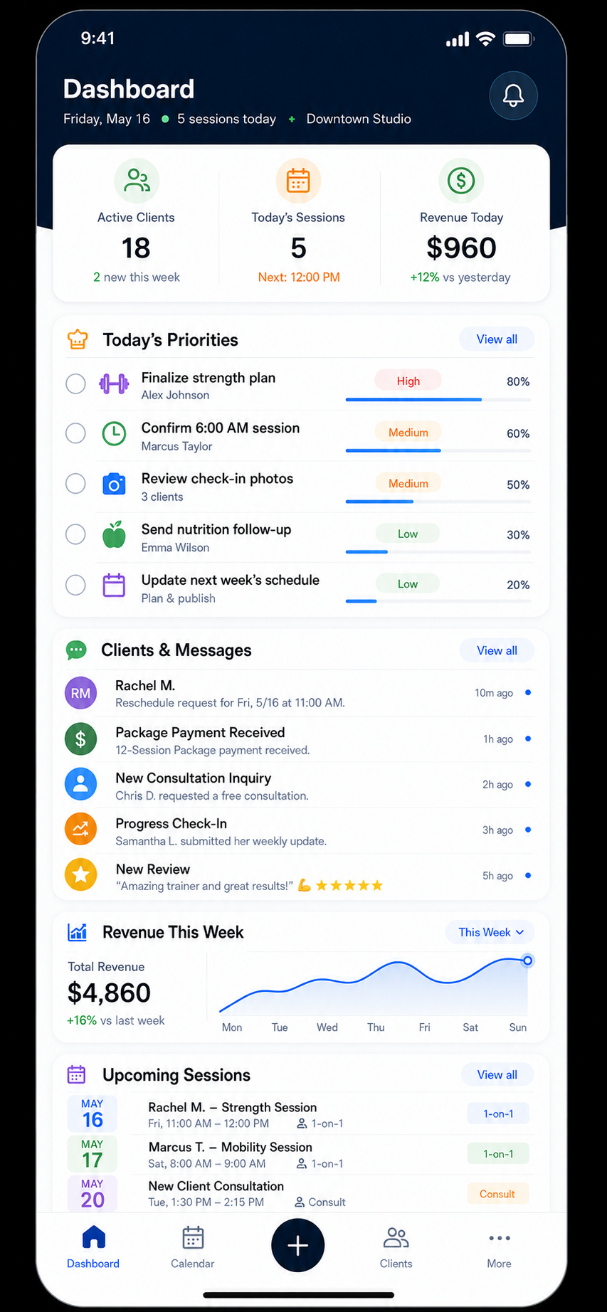 Mobile Application Interfact for Startup
