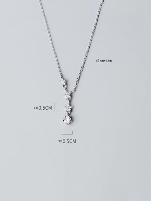 Thumbnail: 925 sterling silver Star with platinum plated pendant and chain