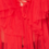 Thumbnail: Red Sheer Mesh Tie Front Ruffle Detail Cold Shoulder Top
