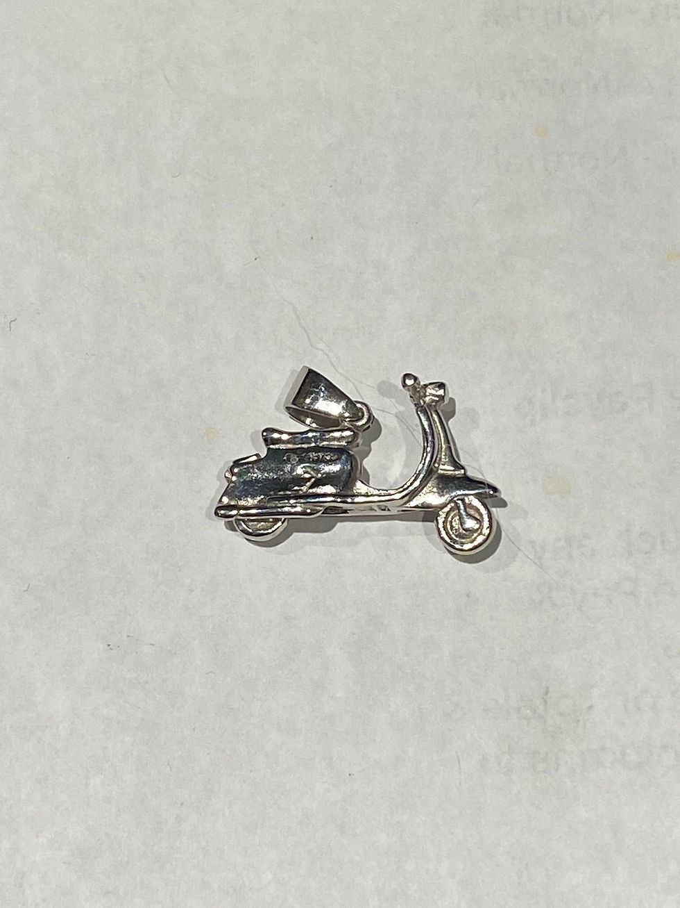 Thumbnail: Solid silver 925 large custom made Lambretta pendant via soul jewellery