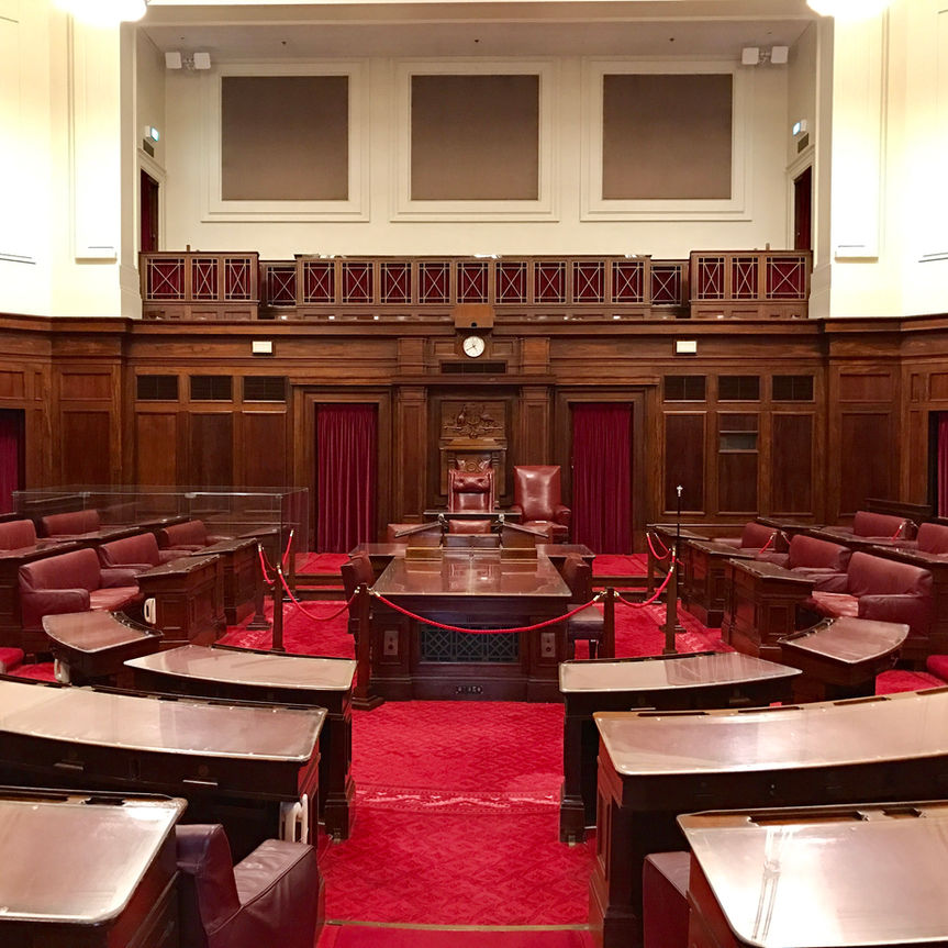 The Senate Chambers Old Parliament House Conservation by Hyperspace Architecture with SQC Architecture in Canberra Australia