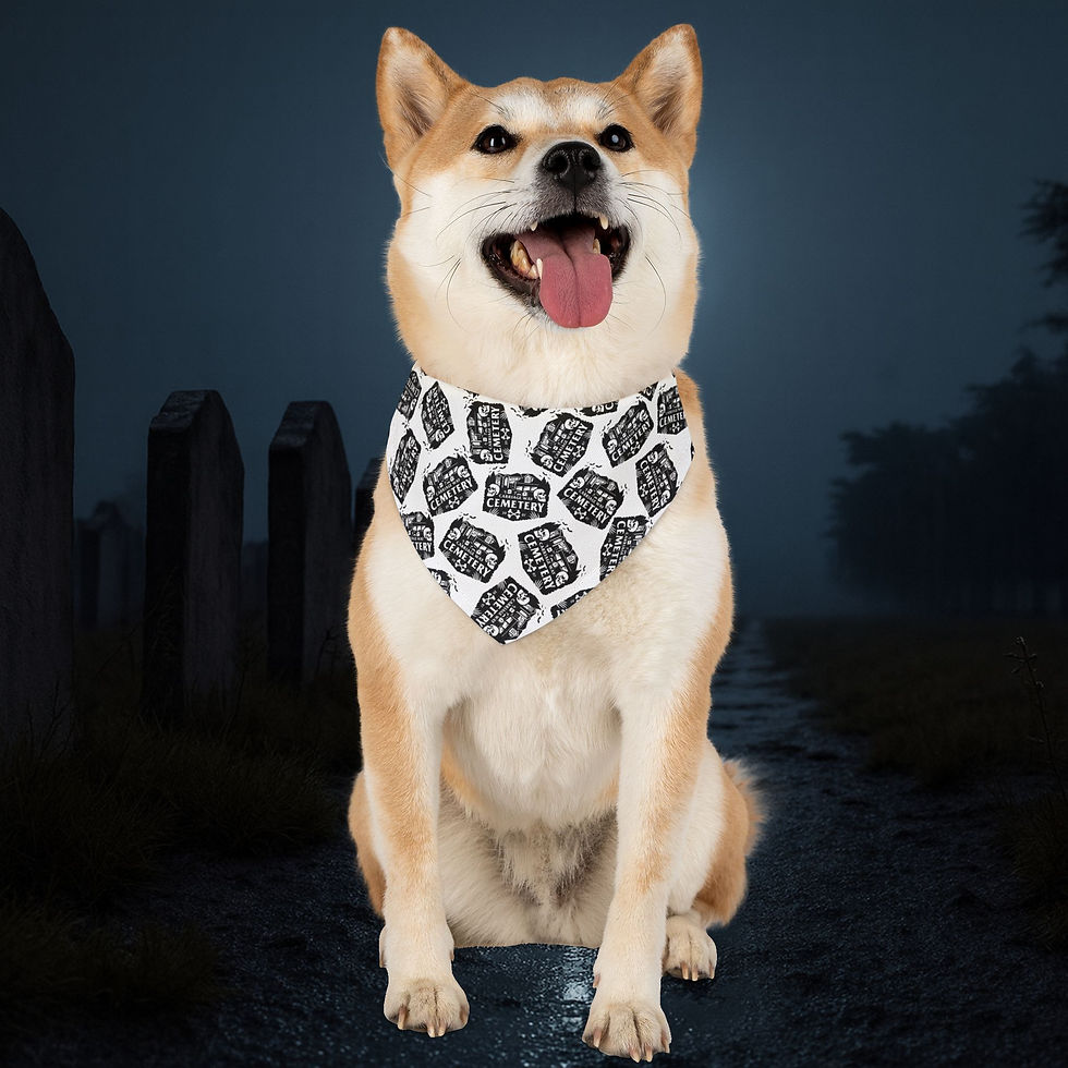 Thumbnail: Pet Bandana Collar, Halloween Dog Scarf, Spooky Dog Accessories 