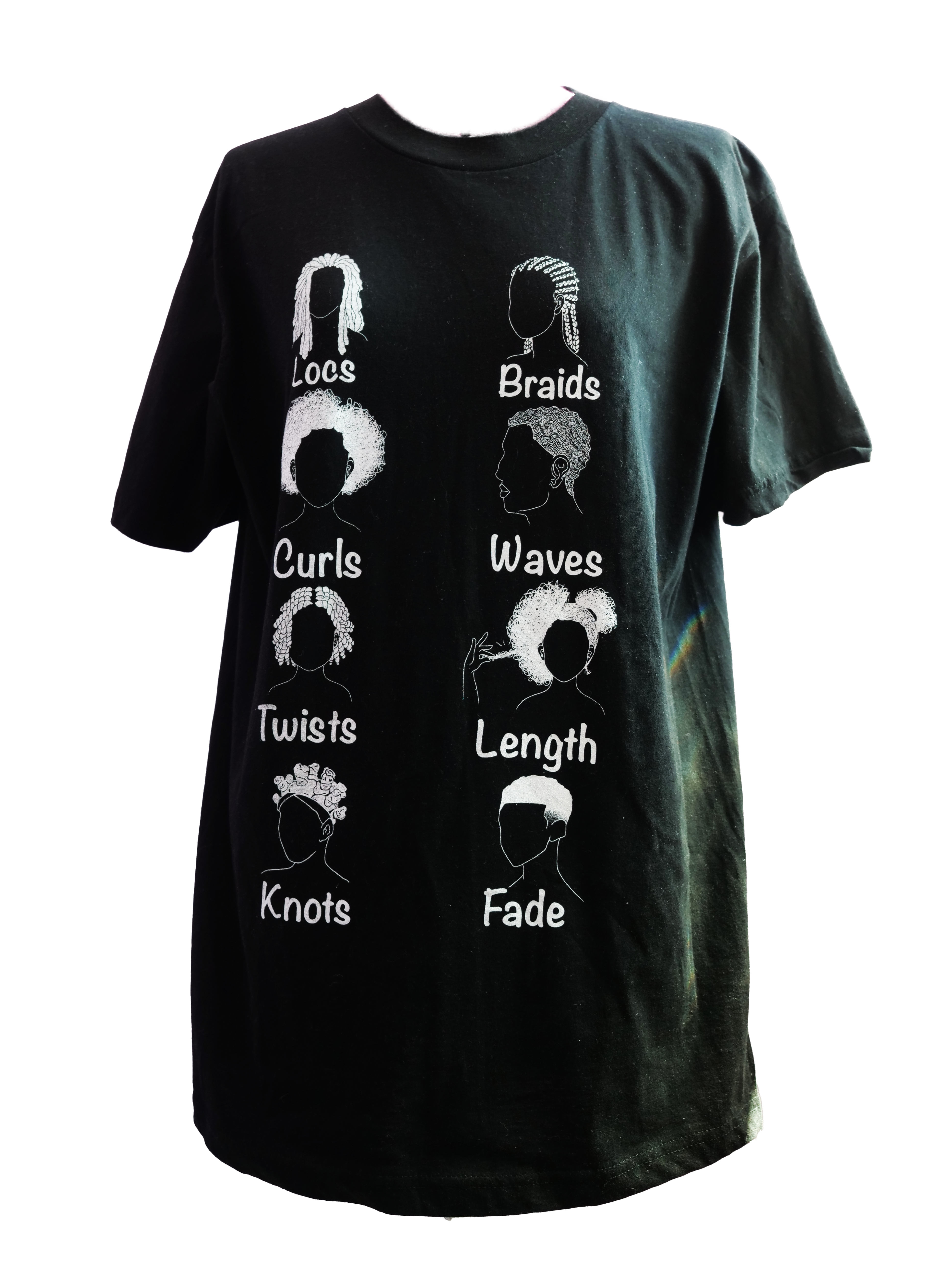 "Look at the Curls" Black Tee