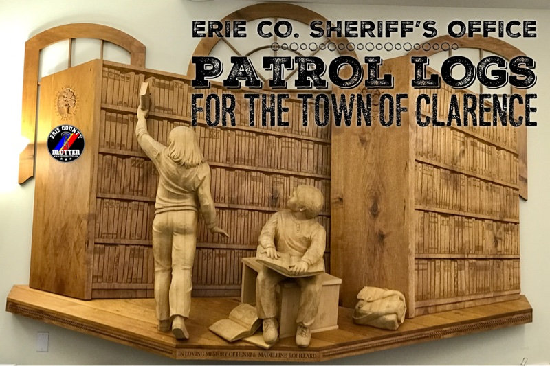 Erie County Sheriff’s Office Patrol Logs for the Town of Clarence.
