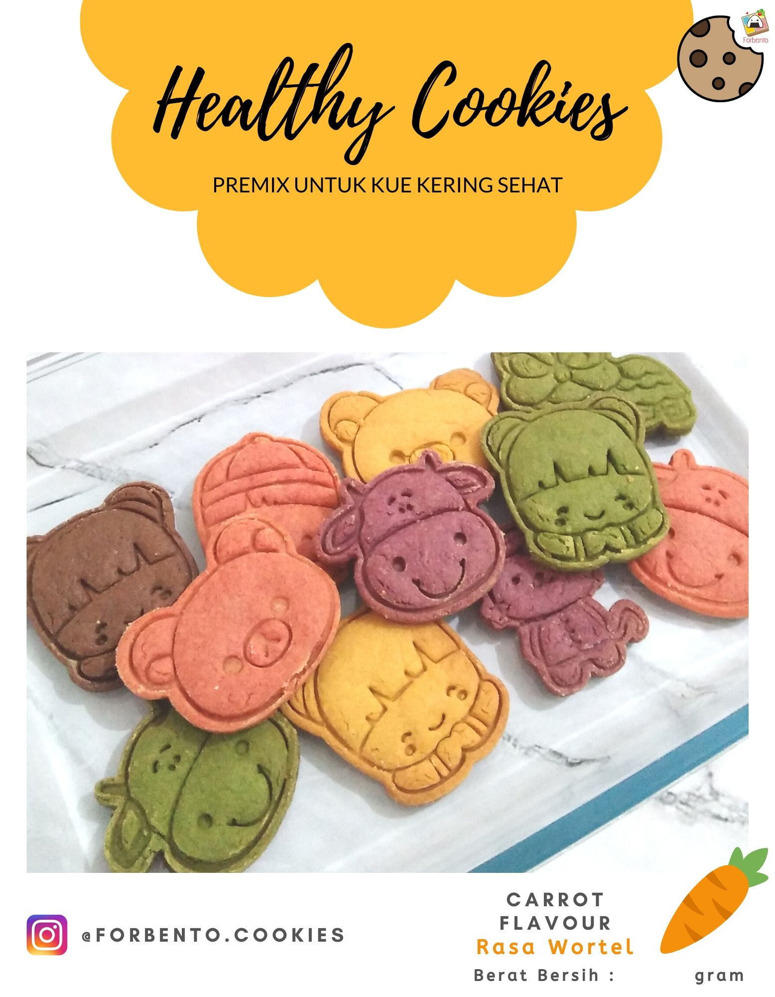 Tepung Premiks - Tepung Cookies Rasa Wortel