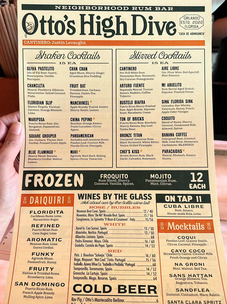 Otto's High Dive Orlando Your Passport To Cuban Delights! Flamingo