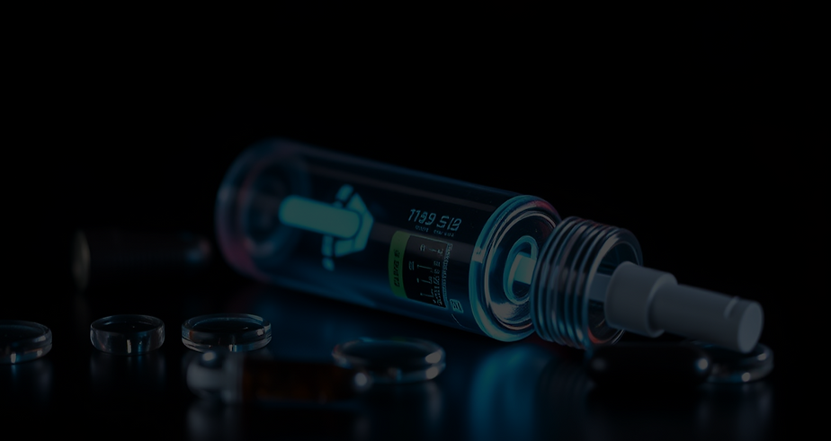 AI medication effectiveness, dark backgr
