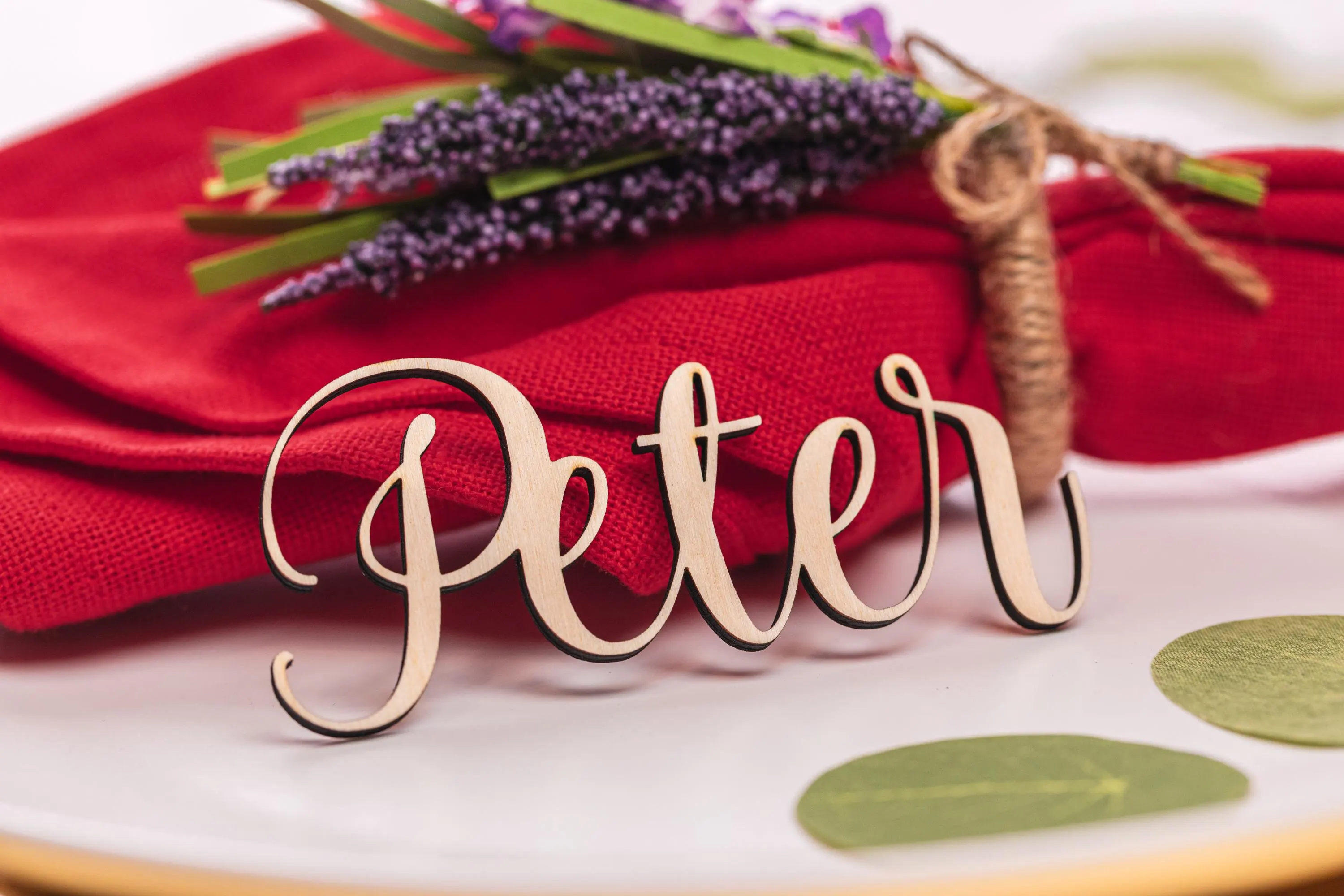 Custom wood name cut out for wedding party, birthday, name plate, laser cut name, Peter