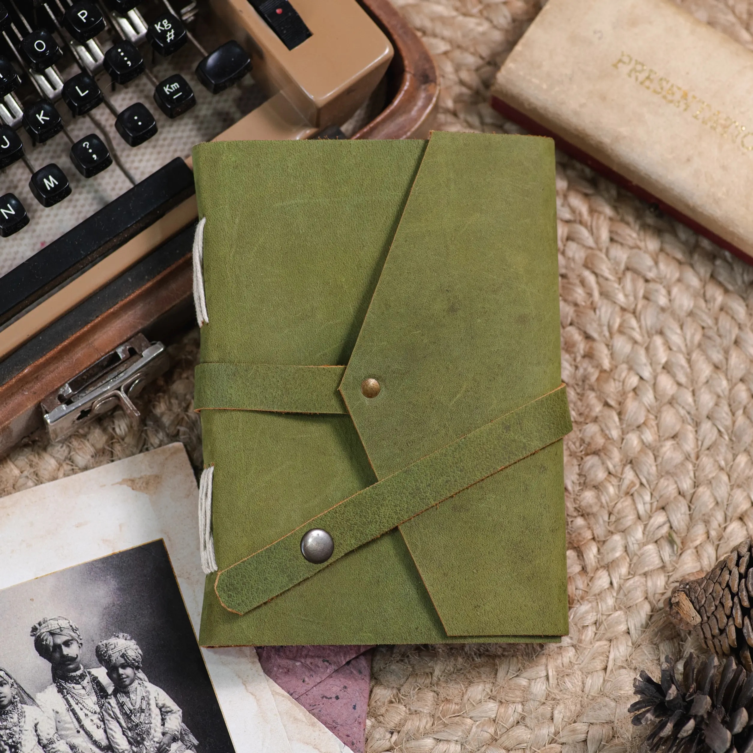 Leather Journal Diary with Unruled/Ruled Page Travel Journal + Personalization