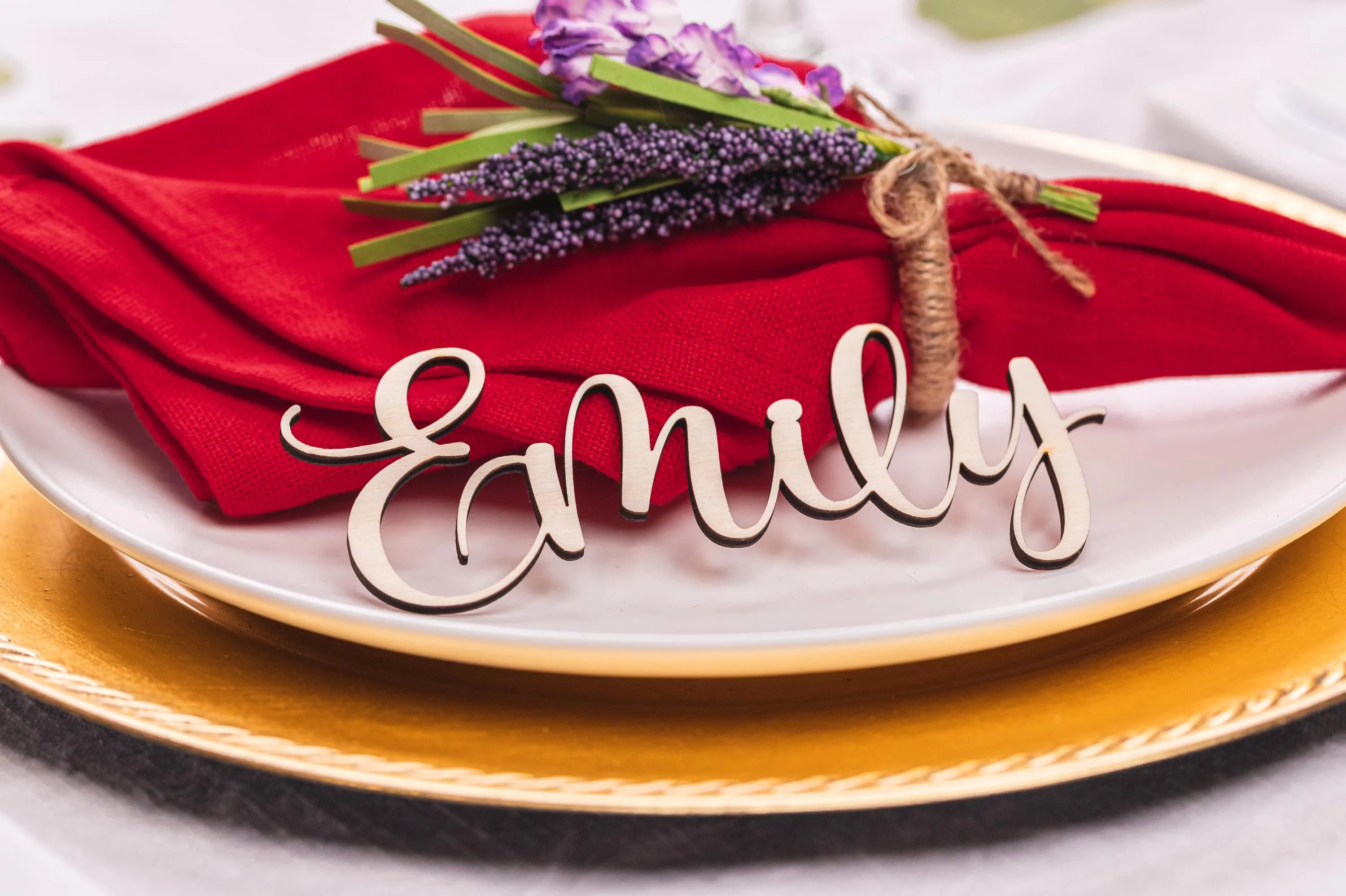 Custom wood name cut out for wedding party, birthday, name plate, laser cut name, Emily