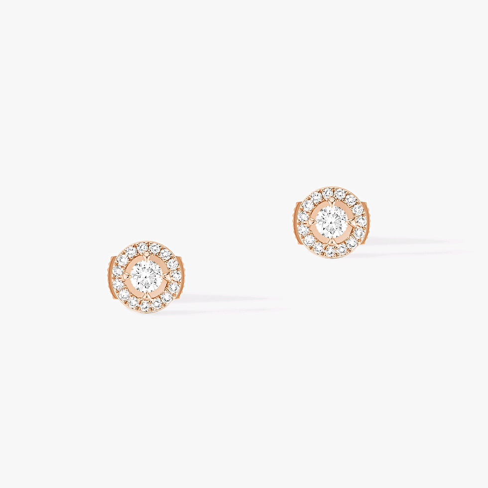 Classix Round Halo Rose Diamond Earrings 2x0.10_1